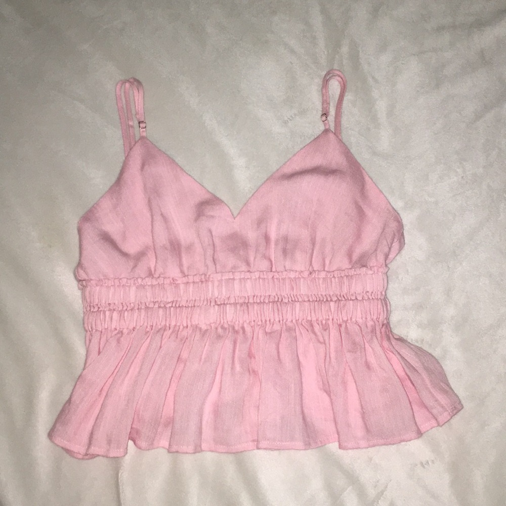 light pink tank top